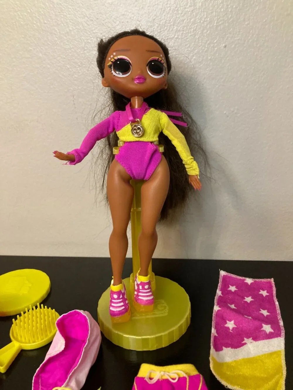 L.O.L. Surprise! OMG Sports Vault Queen Fashion Doll W/ Stand & Accessories